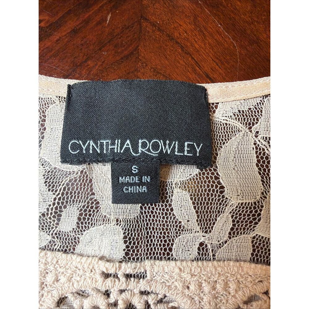 Cynthia Rowley Lace Blouse Women’s Sz S Crochet Boho Coquette Romance Date - Picture 5 of 7